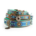 Boho Juan Leder-Hundehalsband Blau
