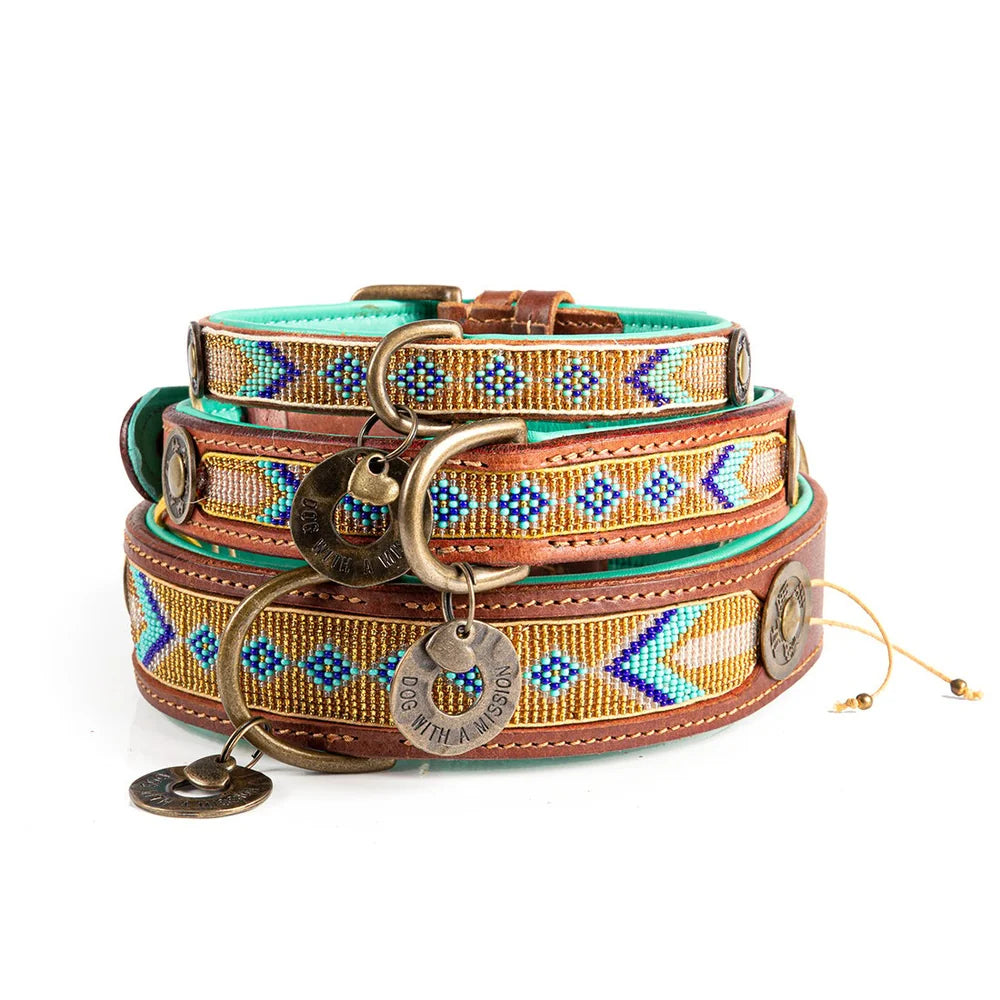 Indi Moon Leder-Hundehalsband