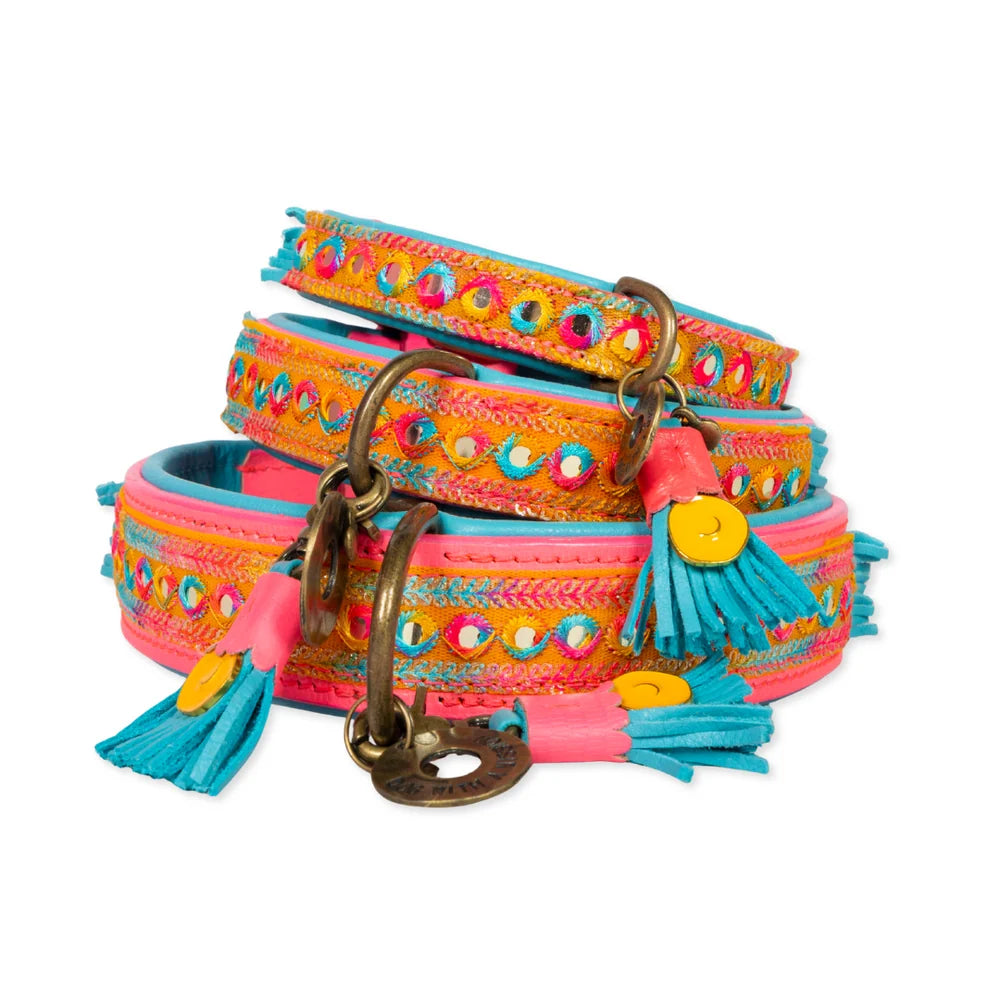 Indian Summer Hundehalsband, Rosa