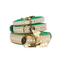 Love Story Hundehalsband, Gold mit Spitze