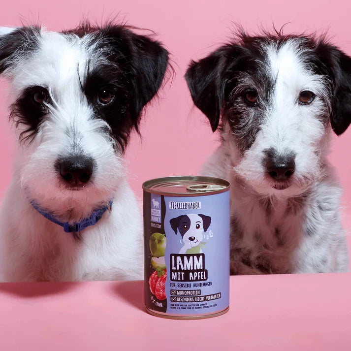 Nassfutter Lamm mit Apfel für Hunde