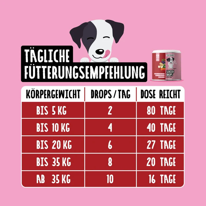 Senior Drops für Hunde