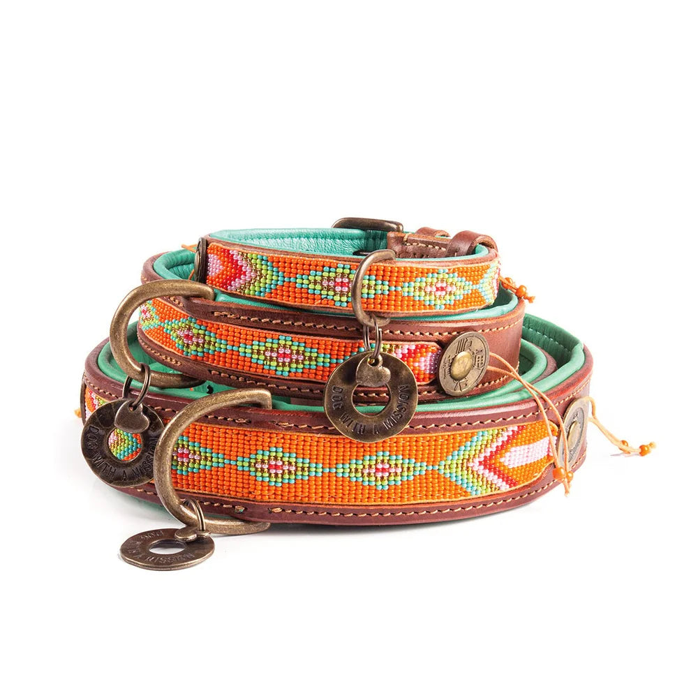 Tiger Lily Leder-Hundehalsband