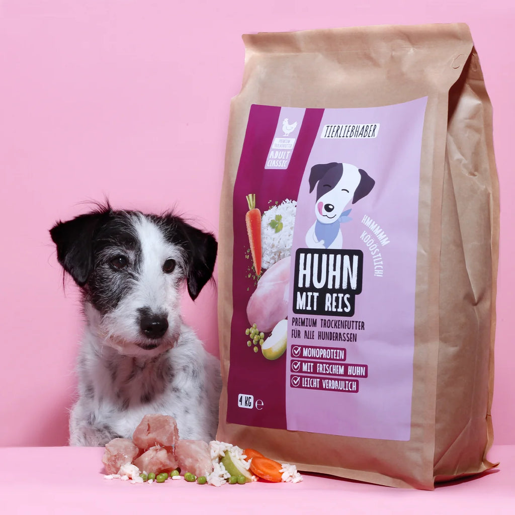 Trockenfutter Huhn mit Reis für Hunde
