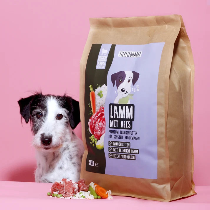 Trockenfutter Lamm mit Reis für Hunde